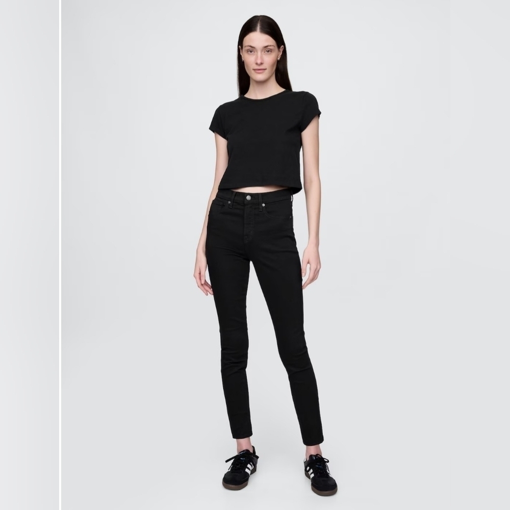 GAP High Rise True Skinny Black Stretch Full Length Jean Size 27/4 #703532 RT$80